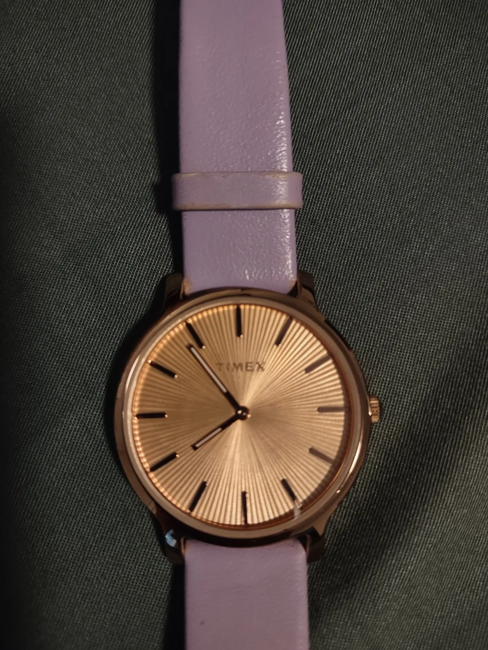 GUC Timex Rose Gold Dial with Lavender Leather Strap